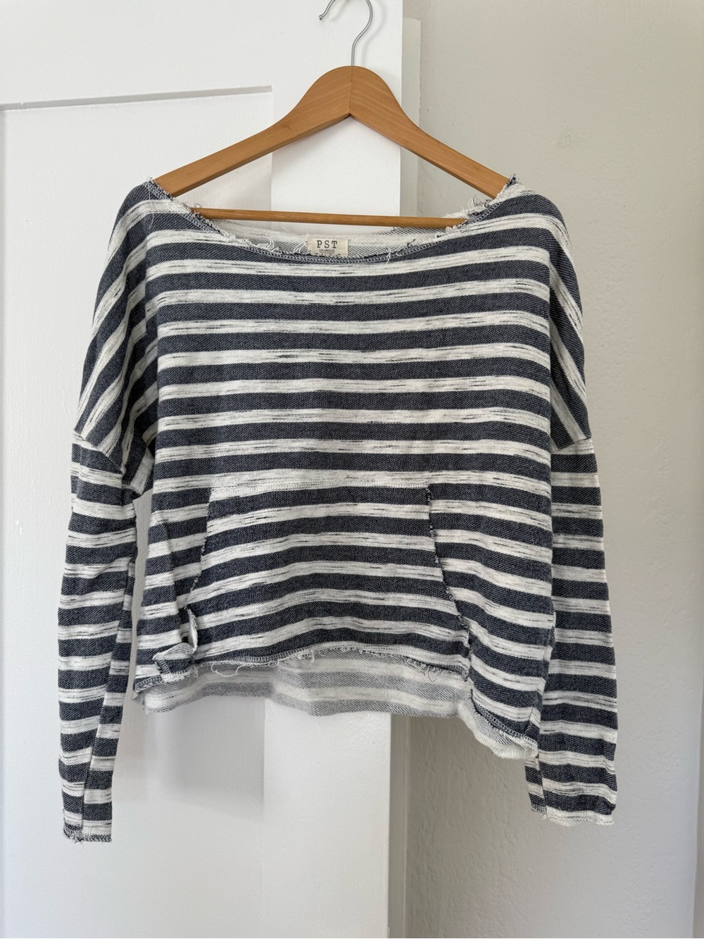 Project Social T Navy & White Striped Top